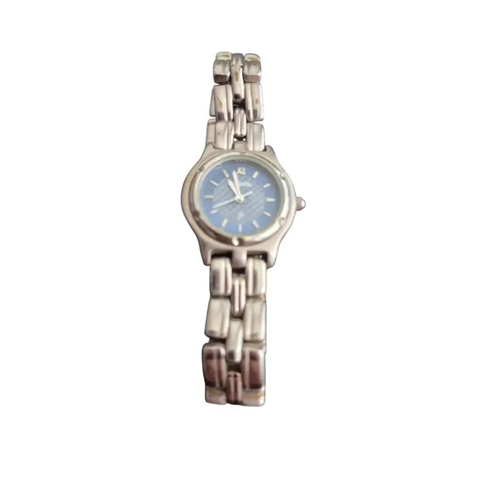 Fossil Ladies Great Blue dial and  Original Metal Band New battery Sharp Classic